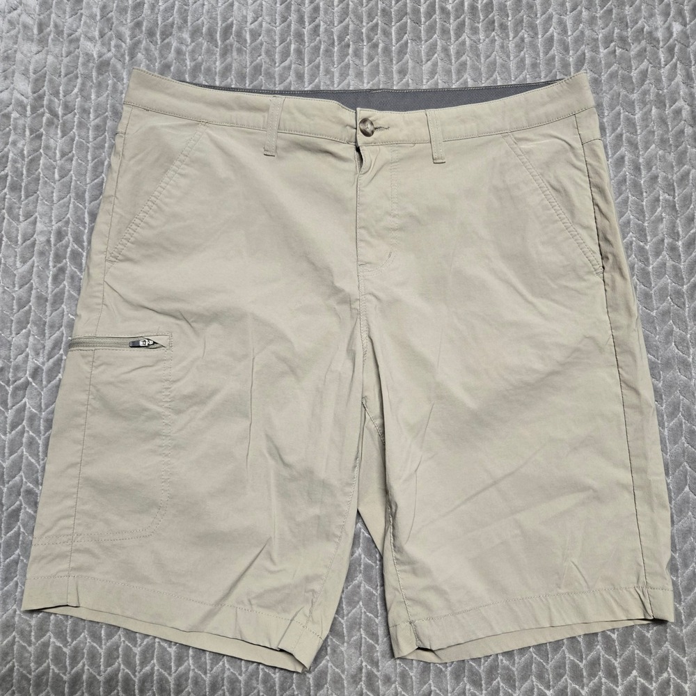 Eddie Bauer Mens Horizon Guide Shorts 36 Tan Nylon Stretch Hiking EM12SH331P